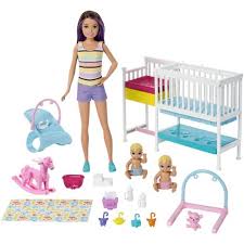 Barbie Skipper Babysitters Inc Nap n Nurture Nursery Dolls and Playset
